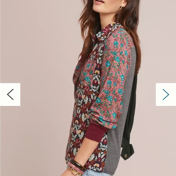Anthropologie TINY Olsen Floral Blouse Size Large - Picture 11 of 11